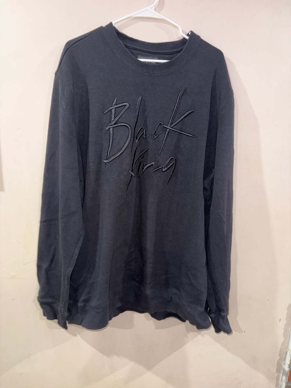 Sean John Black King Sweatshirt Size 3XL Black Crewneck Pullover